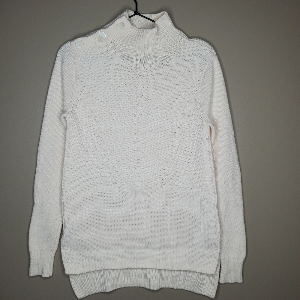 Veronica Beard Rama Sweater in Ivory Cashmere Wool - Picture 3 of 14
